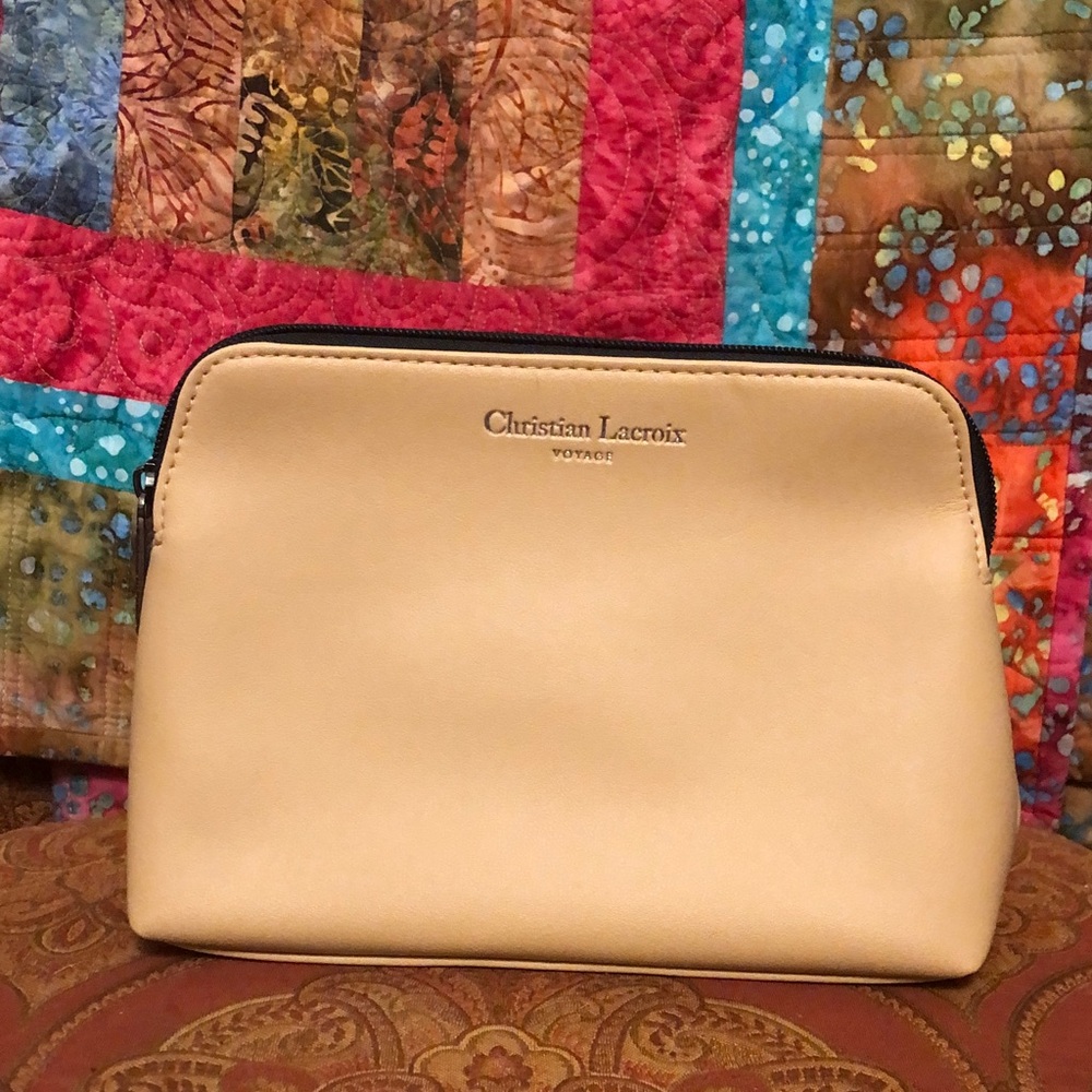 Christian Lacroix Beige Cosmetic Bag